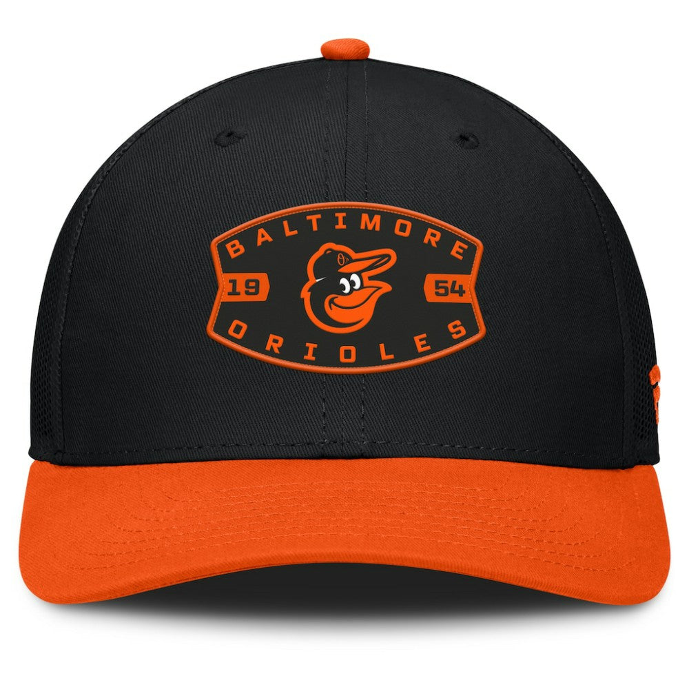 Baltimore Orioles Fanatics Cutoff Adjustable Trucker Hat - Black/Orange Hats