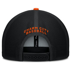 Baltimore Orioles Fanatics Cutoff Adjustable Trucker Hat - Black/Orange Hats