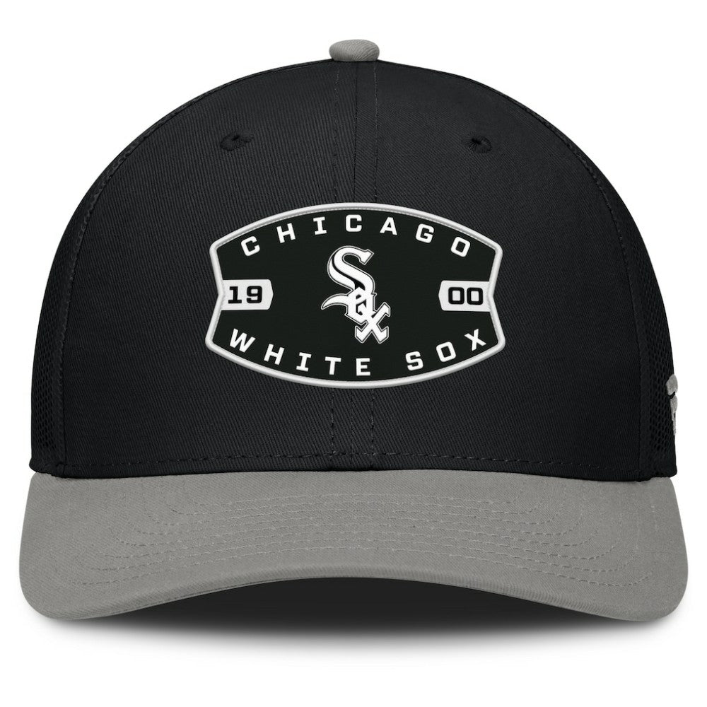 Chicago White Sox Fanatics Cutoff Adjustable Trucker Hat - Black/Gray Hats