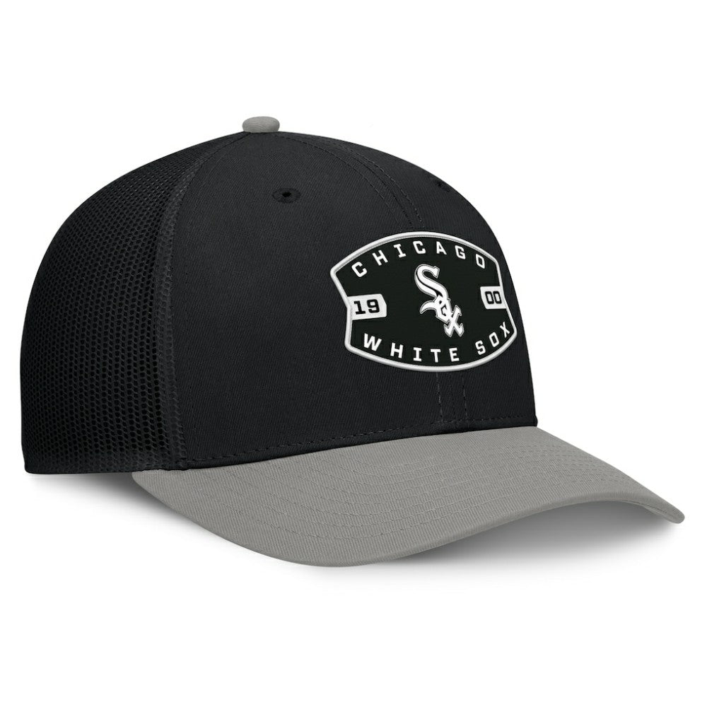 Chicago White Sox Fanatics Cutoff Adjustable Trucker Hat - Black/Gray Hats