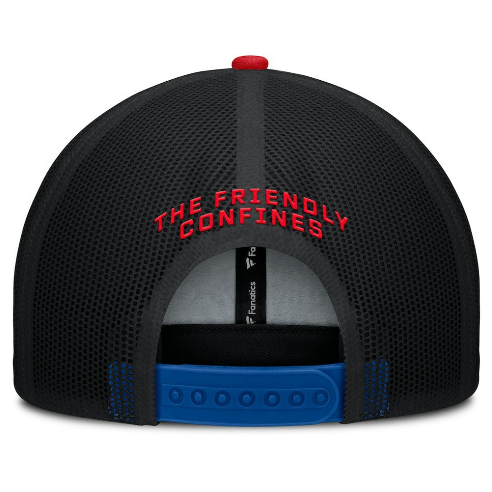 Chicago Cubs Fanatics Cutoff Adjustable Trucker Hat - Royal/Red Hats