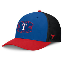 Texas Rangers Fanatics Cutoff Adjustable Trucker Hat - Royal/Red Hats