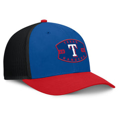 Texas Rangers Fanatics Cutoff Adjustable Trucker Hat - Royal/Red Hats