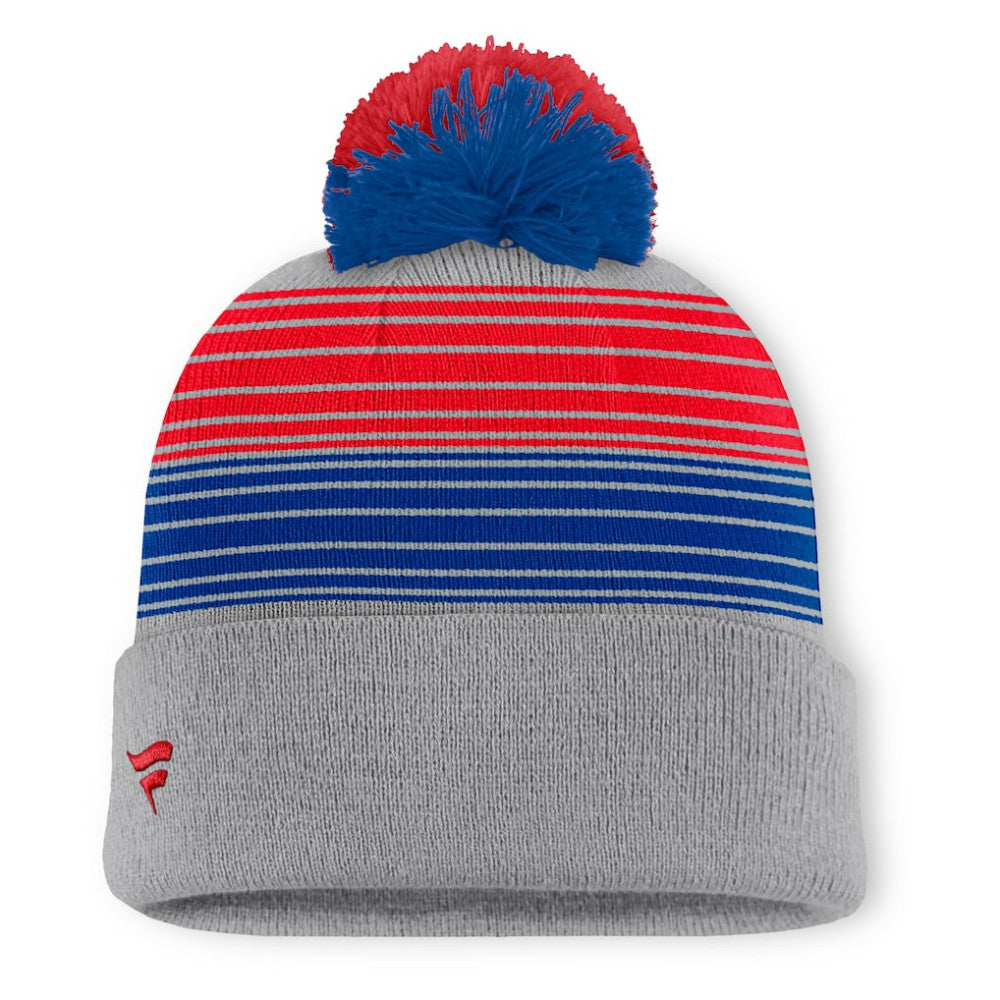 Chicago Cubs Fanatics Balk Cuffed Knit Hat with Pom - Gray Hats