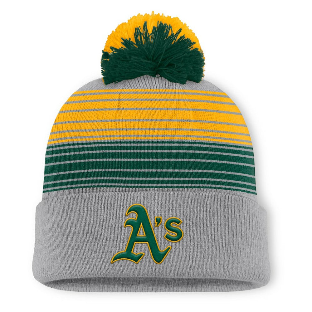 Athletics Fanatics Balk Cuffed Knit Hat with Pom - Gray Hats