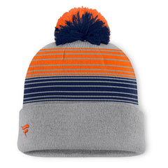 Detroit Tigers Fanatics Balk Cuffed Knit Hat with Pom - Gray Hats