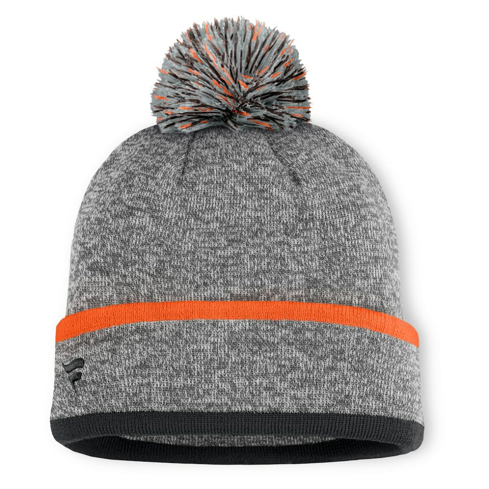 San Francisco Giants Fanatics Backstop Cuffed Knit Hat with Pom - Heather Gray Hats