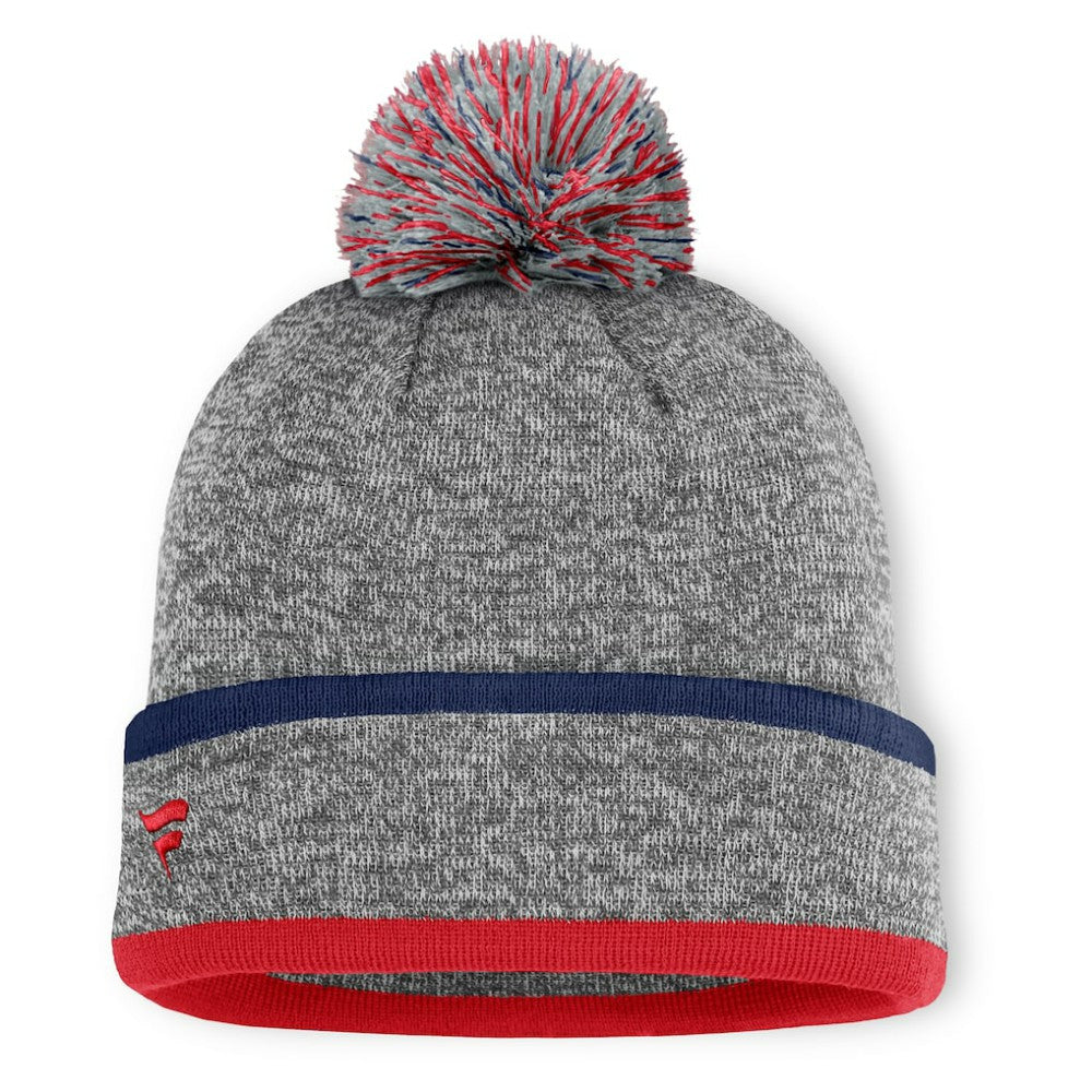 St. Louis Cardinals Fanatics Backstop Cuffed Knit Hat with Pom - Heather Gray Hats