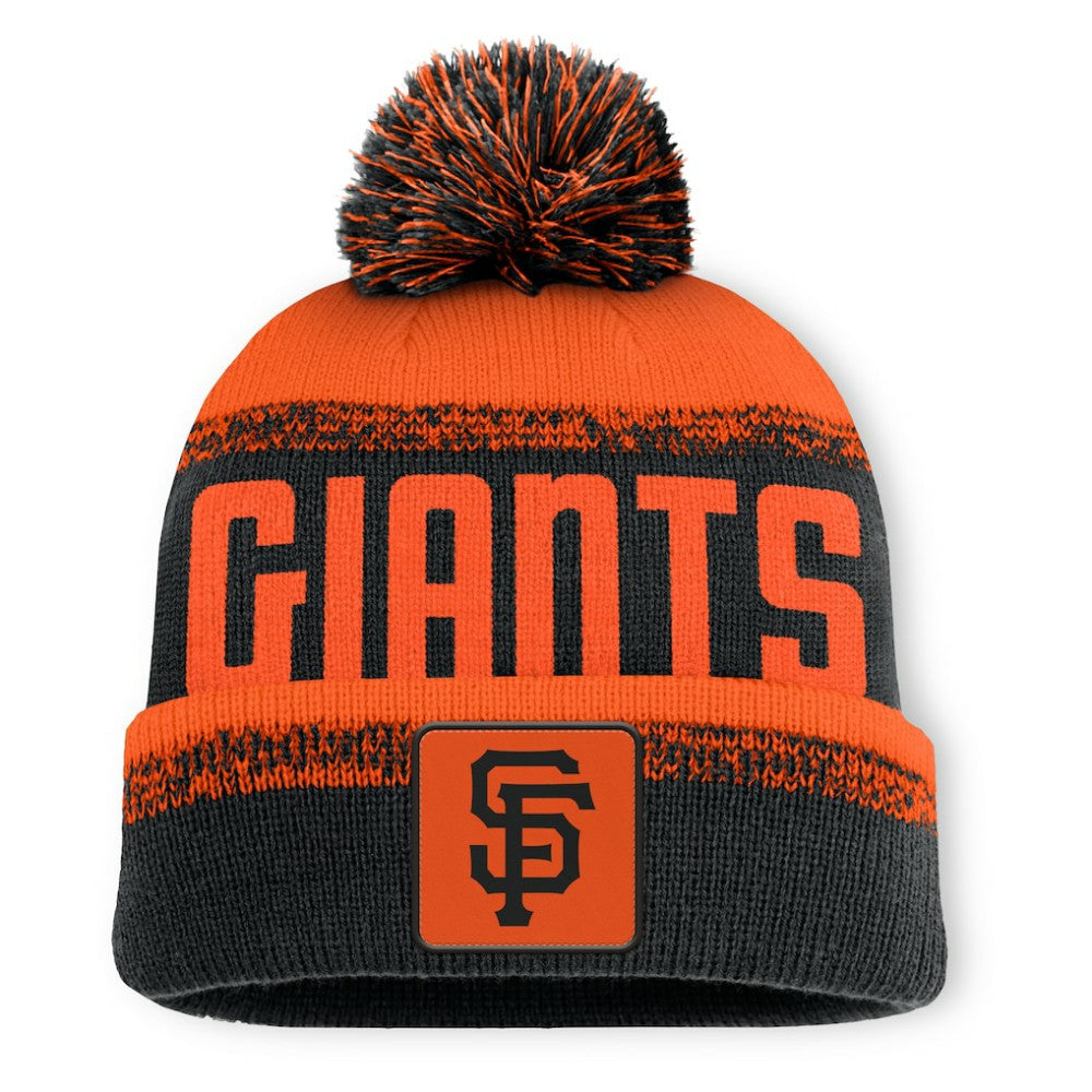 San Francisco Giants Fanatics No-Doubter Cuffed Knit Hat with Pom - Black/Orange Hats