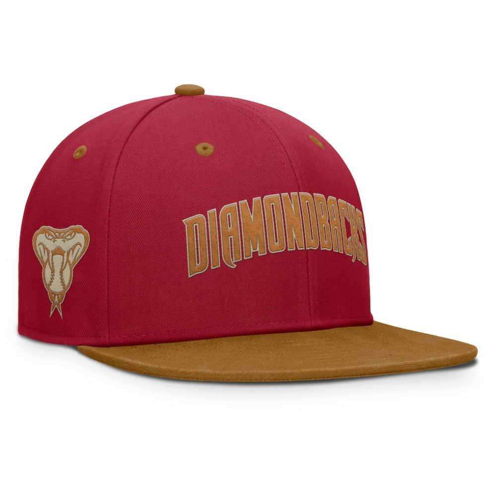 Arizona Diamondbacks Fanatics Splinter Fitted Hat - Red/Tan Hats
