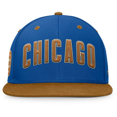 Chicago Cubs Fanatics Splinter Fitted Hat - Royal/Tan Hats