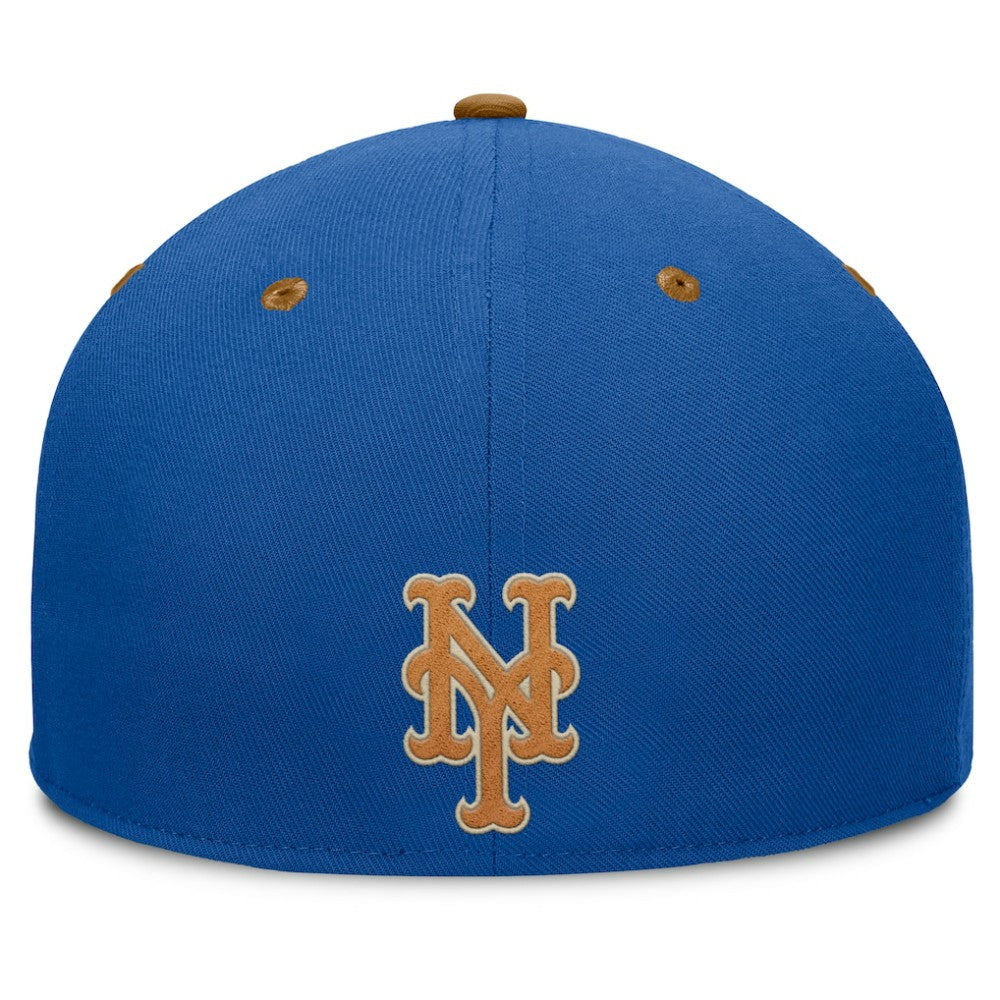 New York Mets Fanatics Splinter Fitted Hat - Royal/Tan Hats