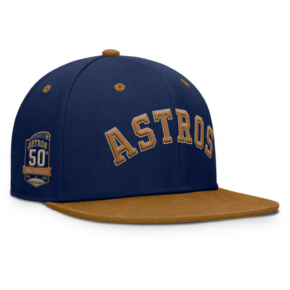 Houston Astros Fanatics Splinter Fitted Hat - Navy/Tan Hats