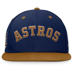Houston Astros Fanatics Splinter Fitted Hat - Navy/Tan Hats