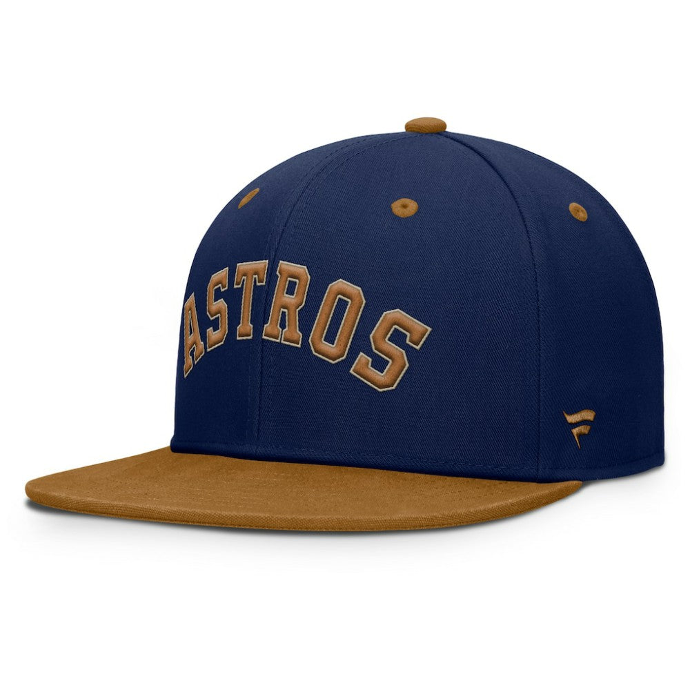 Houston Astros Fanatics Splinter Fitted Hat - Navy/Tan Hats
