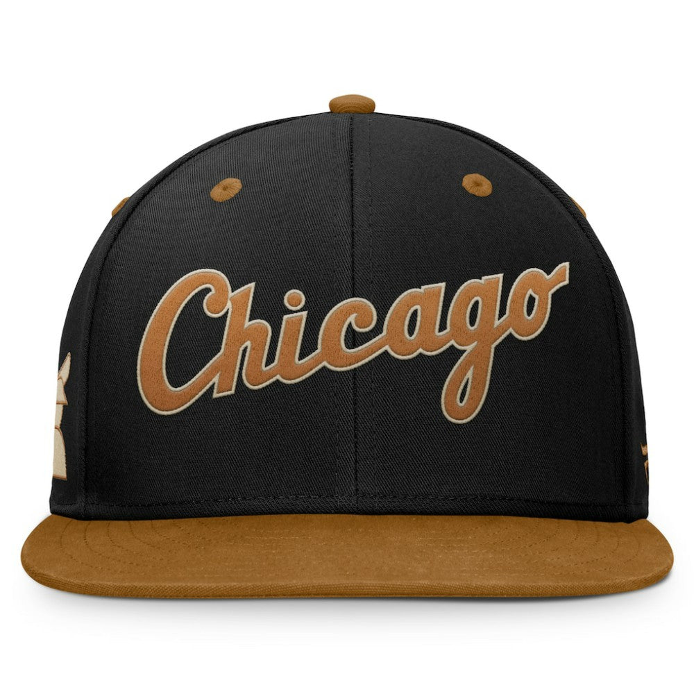 Chicago White Sox Fanatics Splinter Fitted Hat - Black/Brown Hats