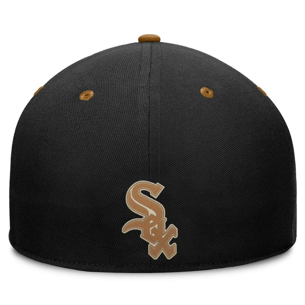 Chicago White Sox Fanatics Splinter Fitted Hat - Black/Brown Hats