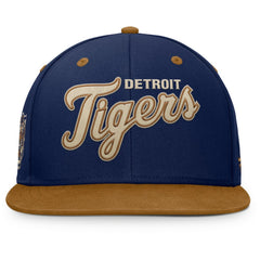 Detroit Tigers Fanatics Splinter Fitted Hat - Navy/Tan Hats