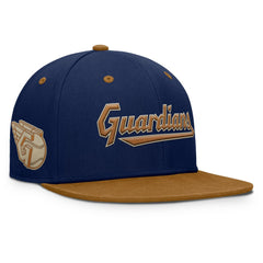 Cleveland Guardians Fanatics Splinter Fitted Hat - Navy/Tan Hats