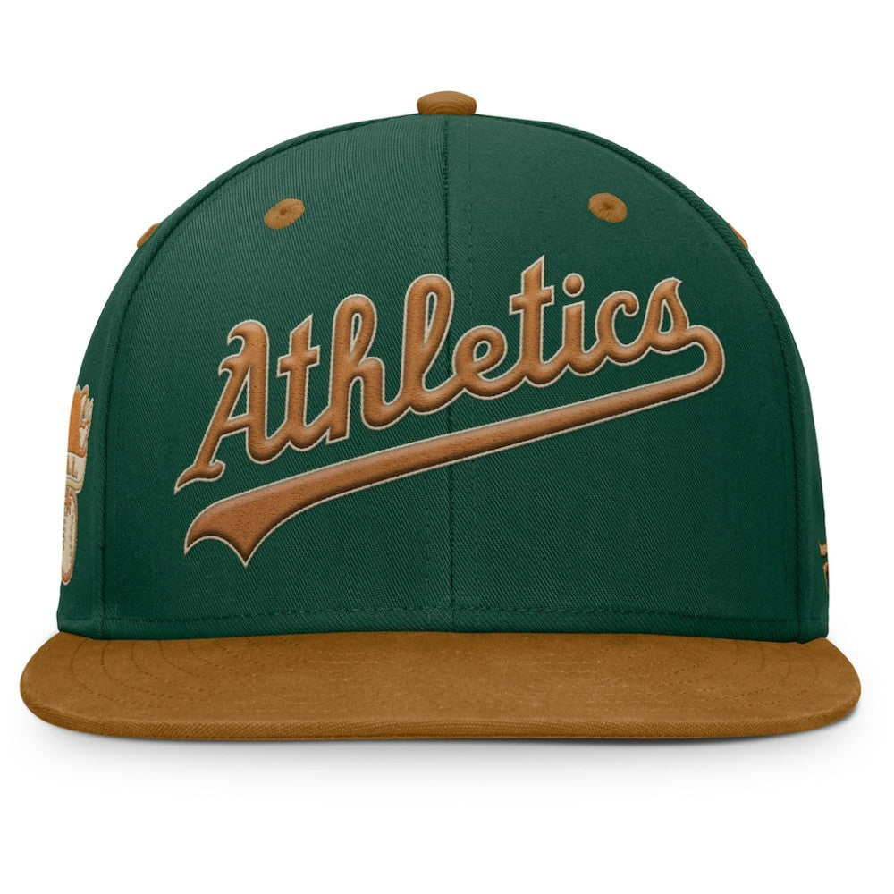 Athletics Fanatics Splinter Fitted Hat - Green/Tan Hats