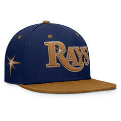 Tampa Bay Rays Fanatics Splinter Fitted Hat - Navy/Tan Hats
