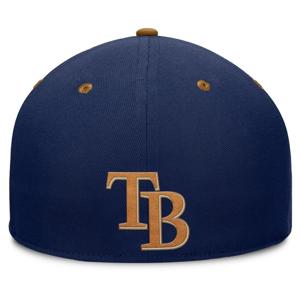 Tampa Bay Rays Fanatics Splinter Fitted Hat - Navy/Tan Hats