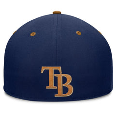 Tampa Bay Rays Fanatics Splinter Fitted Hat - Navy/Tan Hats