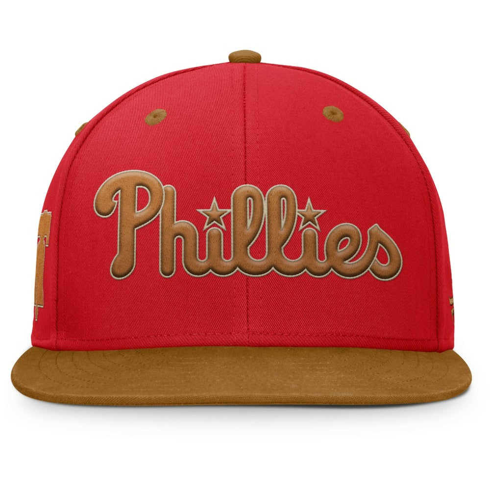 Philadelphia Phillies Fanatics Splinter Fitted Hat - Red/Tan Hats