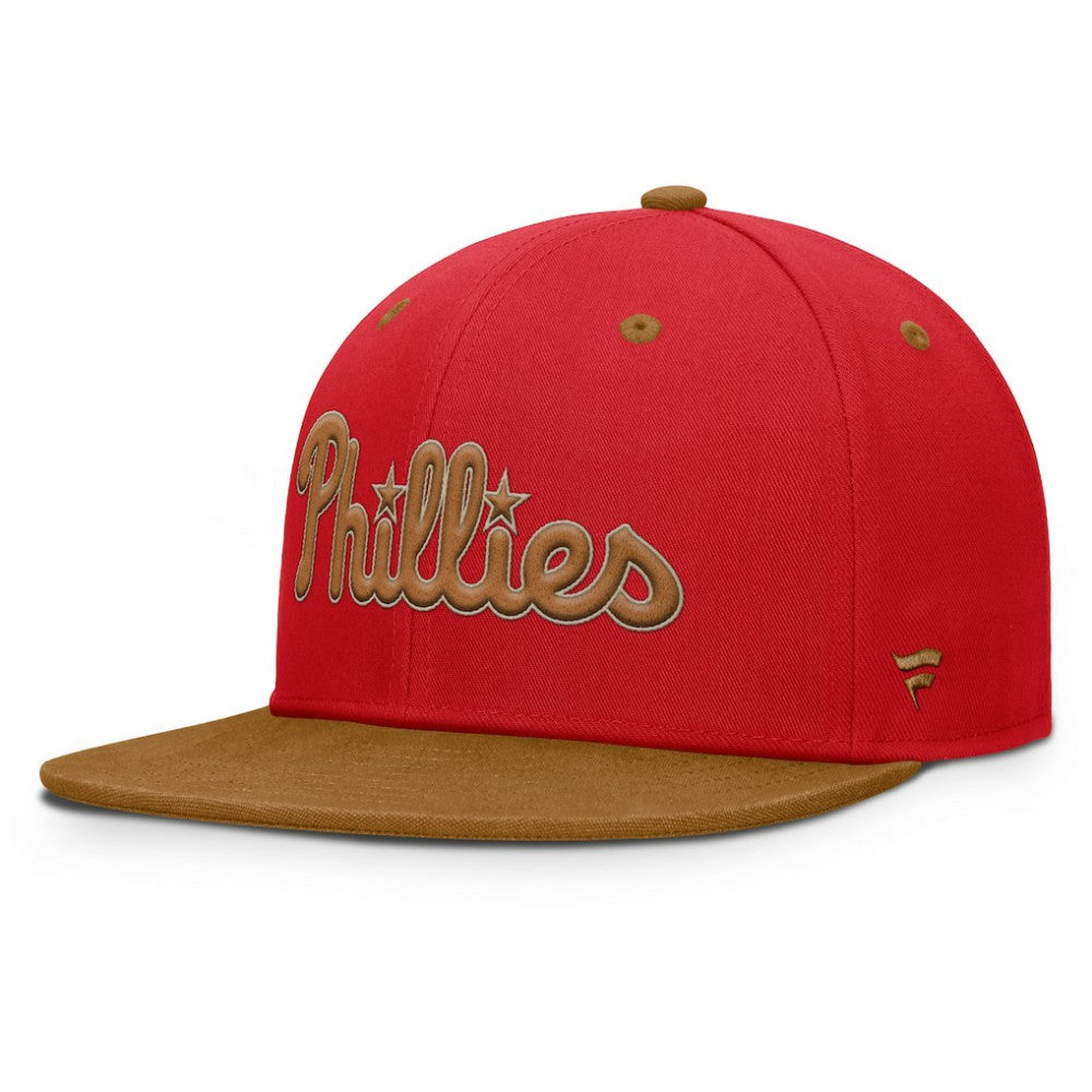 Philadelphia Phillies Fanatics Splinter Fitted Hat - Red/Tan Hats