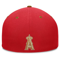 Los Angeles Angels Fanatics Splinter Fitted Hat - Red/Tan Hats