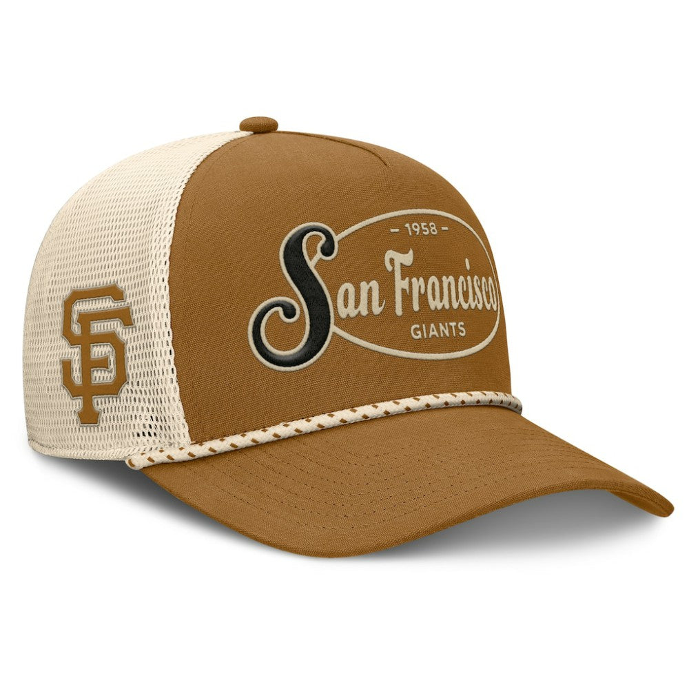 San Francisco Giants Fanatics A-Frame Trucker Adjustable Hat - Brown Hats