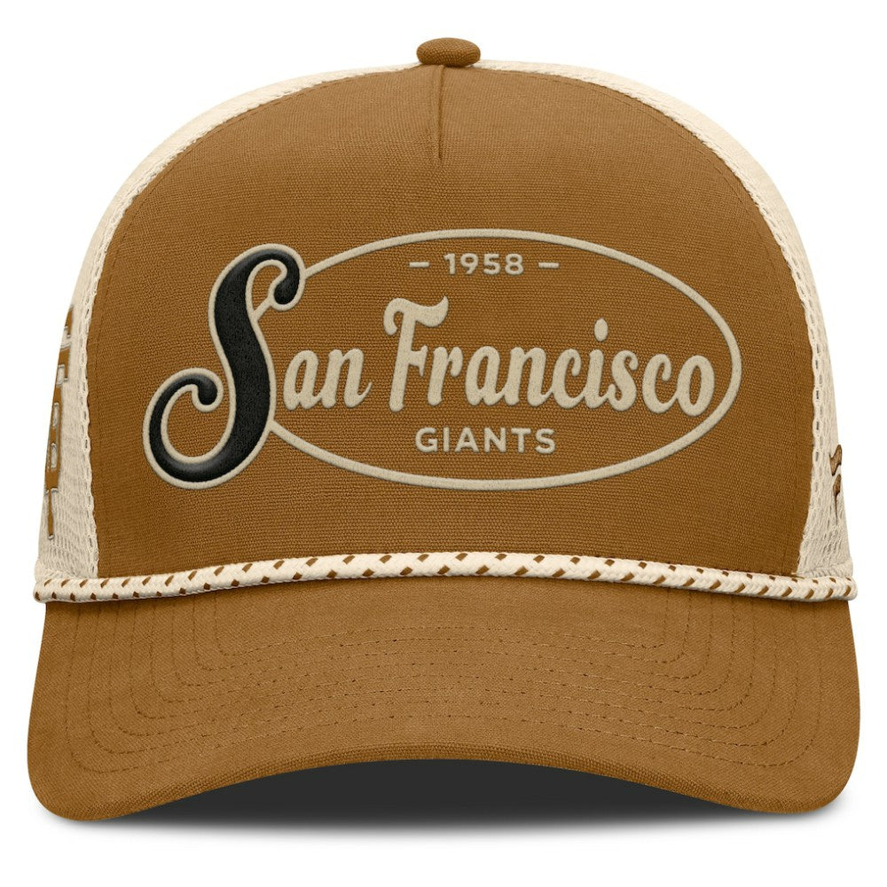 San Francisco Giants Fanatics A-Frame Trucker Adjustable Hat - Brown Hats