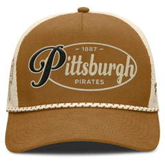 Pittsburgh Pirates Fanatics A-Frame Trucker Adjustable Hat - Brown Hats