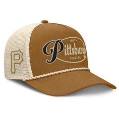 Pittsburgh Pirates Fanatics A-Frame Trucker Adjustable Hat - Brown Hats