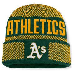 Athletics Fanatics Rotation Cuffed Knit Hat - Green Hats