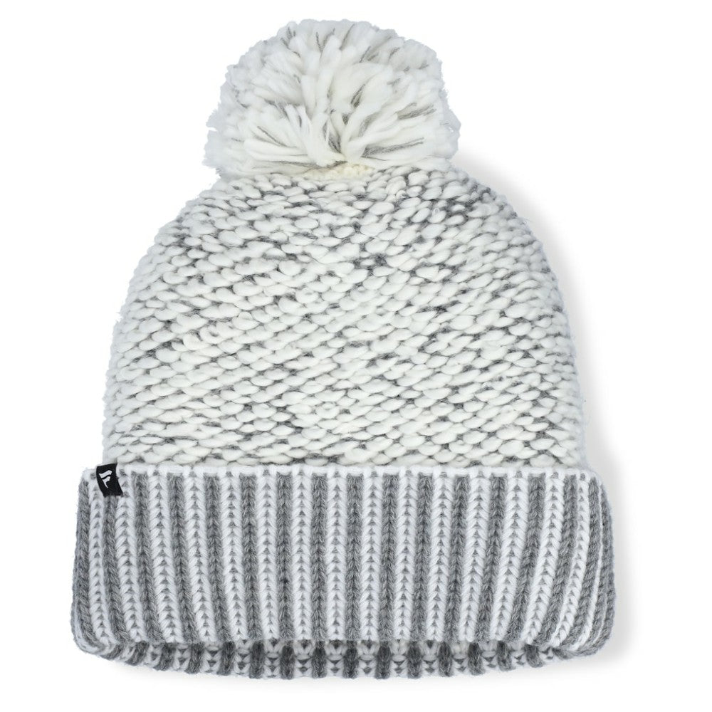 Pittsburgh Pirates Fanatics Women's Hangtime Cuffed Knit with Pom - Heather Gray