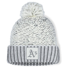 Athletics Fanatics Women's Hangtime Cuffed Knit with Pom - Heather Gray