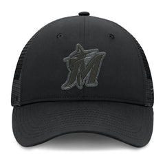 Miami Marlins Fanatics Launch Adjustable Trucker Hat - Black Hats