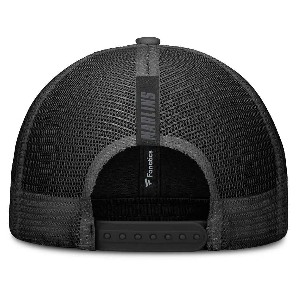 Miami Marlins Fanatics Launch Adjustable Trucker Hat - Black Hats