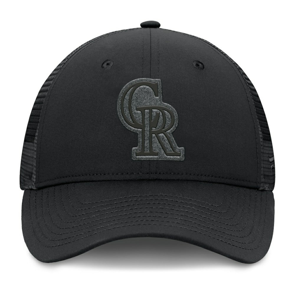 Colorado Rockies Fanatics Launch Adjustable Trucker Hat - Black Hats