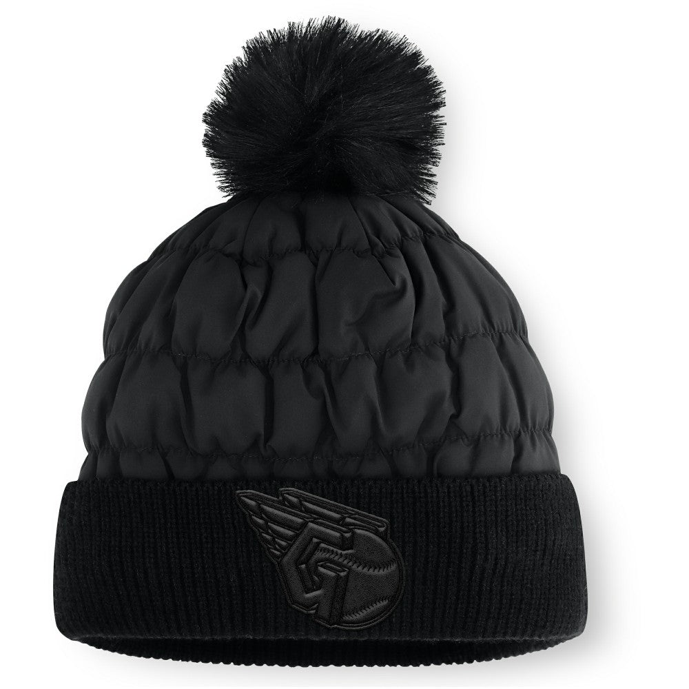 Cleveland Guardians Fanatics Nightcap Cuffed Knit Hat with Pom - Black Hats