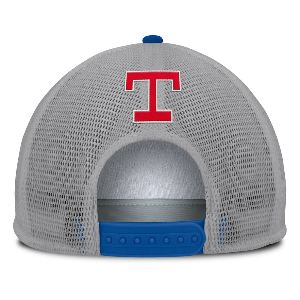 Texas Rangers Fanatics Cranked Foam Front Patch Trucker Adjustable Hat - Gray/White Hats