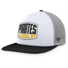 Pittsburgh Pirates Fanatics Cranked Foam Front Patch Trucker Adjustable Hat - Gray/White Hats