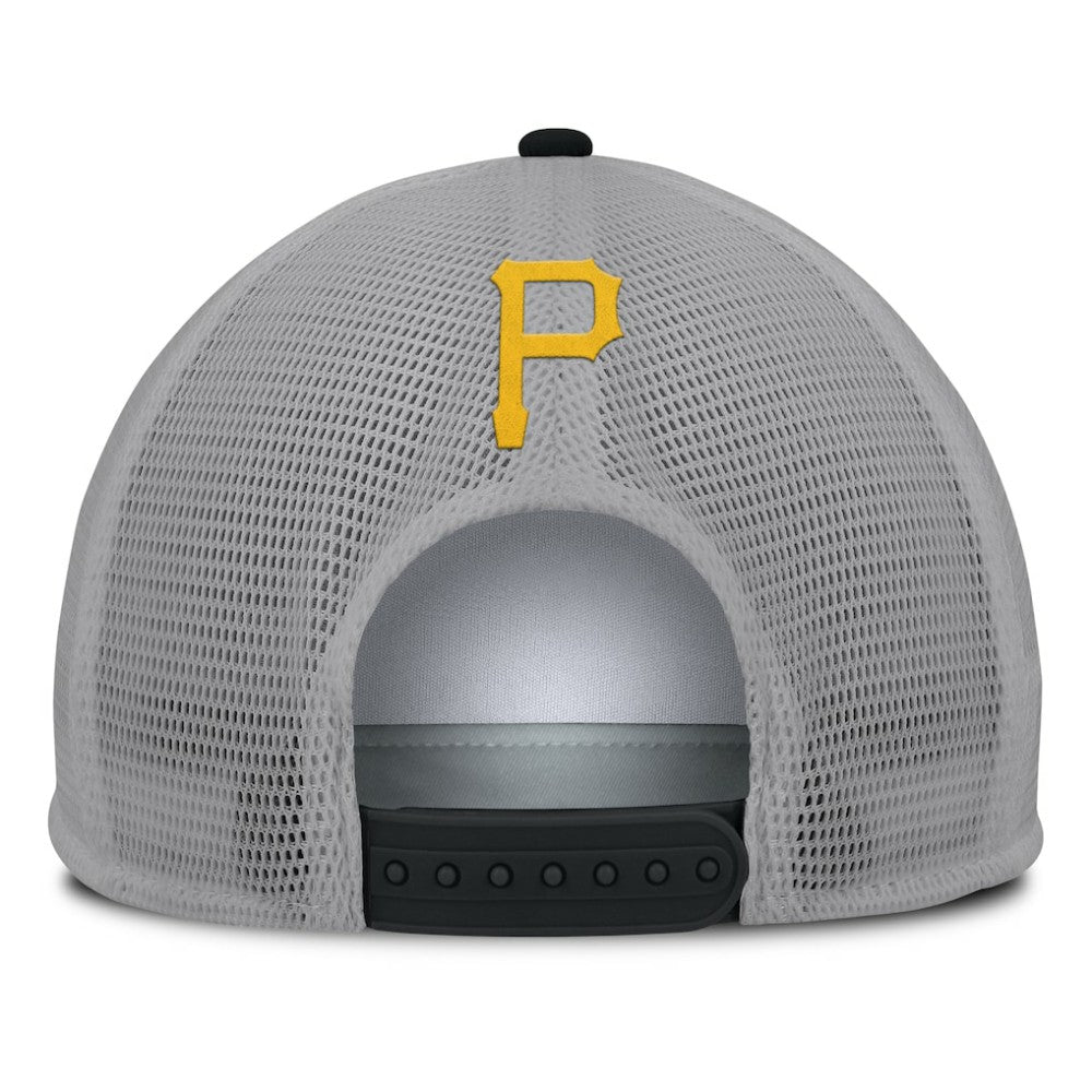 Pittsburgh Pirates Fanatics Cranked Foam Front Patch Trucker Adjustable Hat - Gray/White Hats