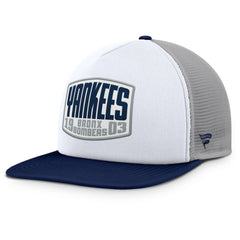 New York Yankees Fanatics Cranked Foam Front Patch Trucker Adjustable Hat - Gray/White Hats