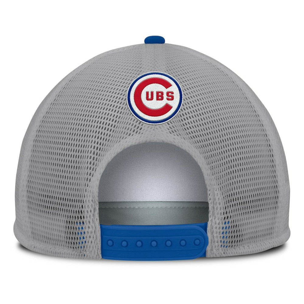 Chicago Cubs Fanatics Cranked Foam Front Patch Trucker Adjustable Hat - Gray/White Hats