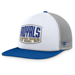 Kansas City Royals Fanatics Cranked Foam Front Patch Trucker Adjustable Hat - Gray/White Hats