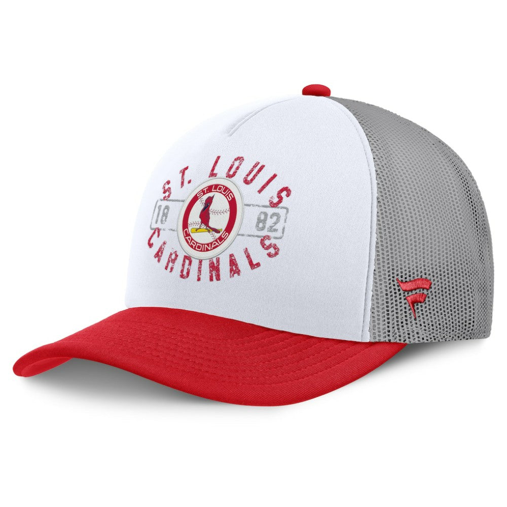 St. Louis Cardinals Fanatics Designated A-Frame Foam Front Trucker Adjustable Hat - White/Red Hats