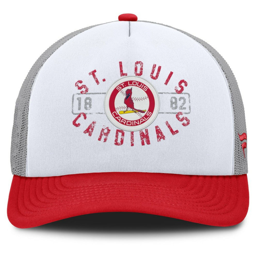 St. Louis Cardinals Fanatics Designated A-Frame Foam Front Trucker Adjustable Hat - White/Red Hats