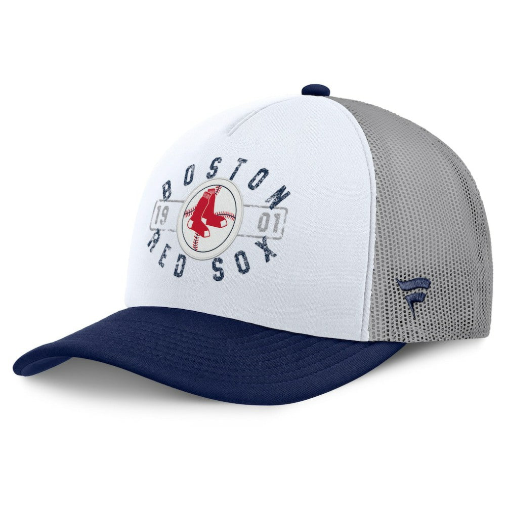 Boston Red Sox Fanatics Designated A-Frame Foam Front Trucker Adjustable Hat - White/Navy Hats